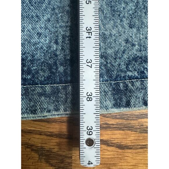 Vintage Paris Blues 90s Stonewashed Mock Neck Bodycon Backless Midi Dress - Picture 12 of 12